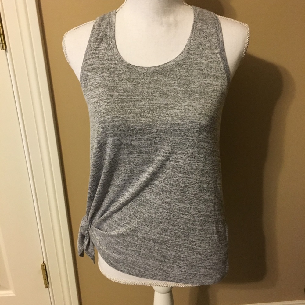 Tie Knot Gray Tank Top